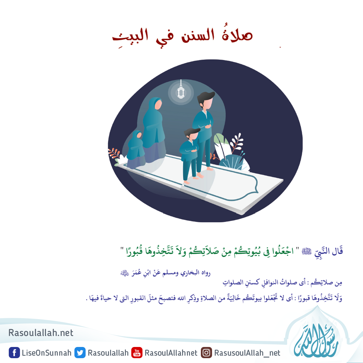 صلاة السنن فى البيت ( صلوات الفريضة )