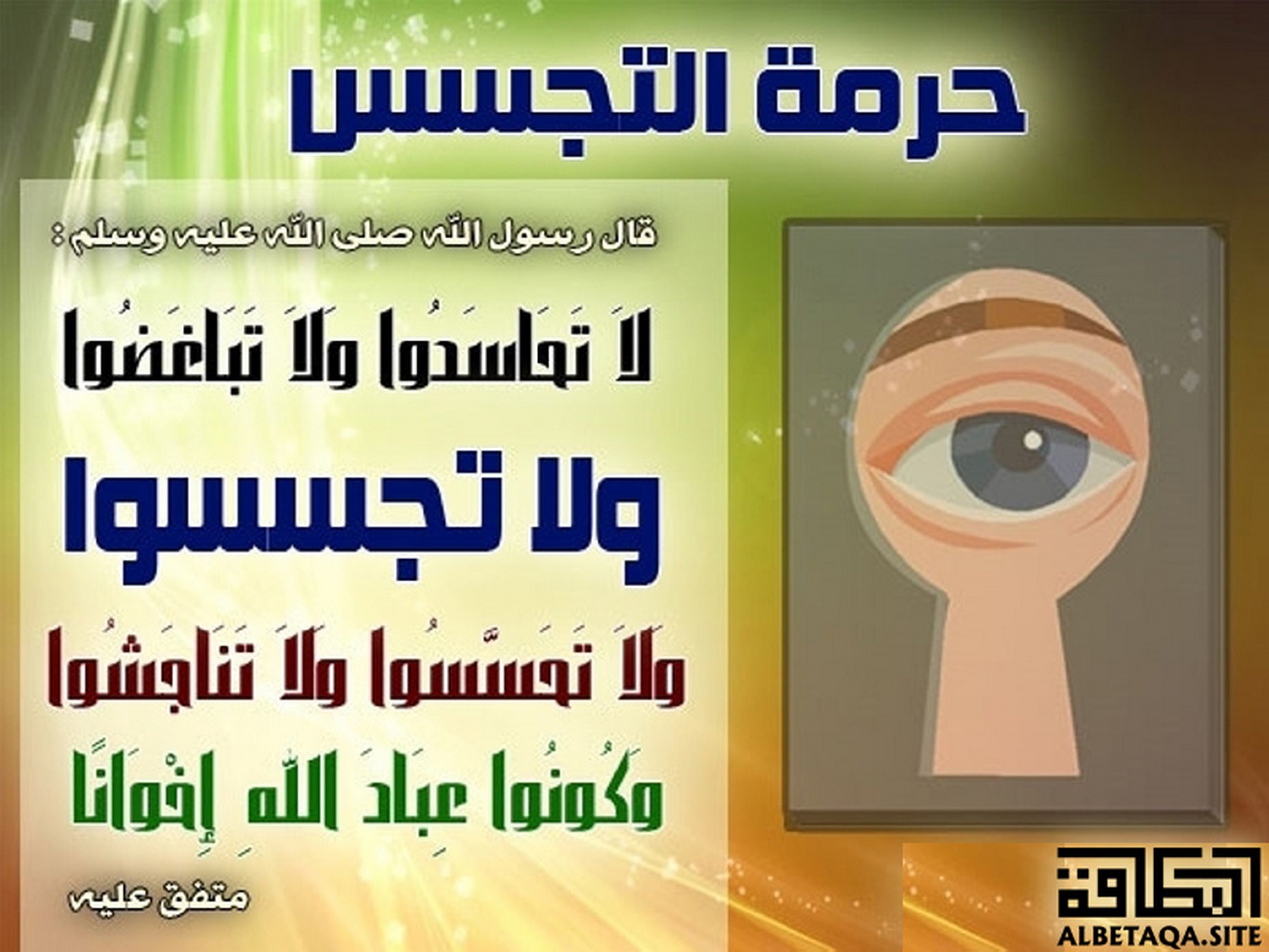 ولا تجسسوا