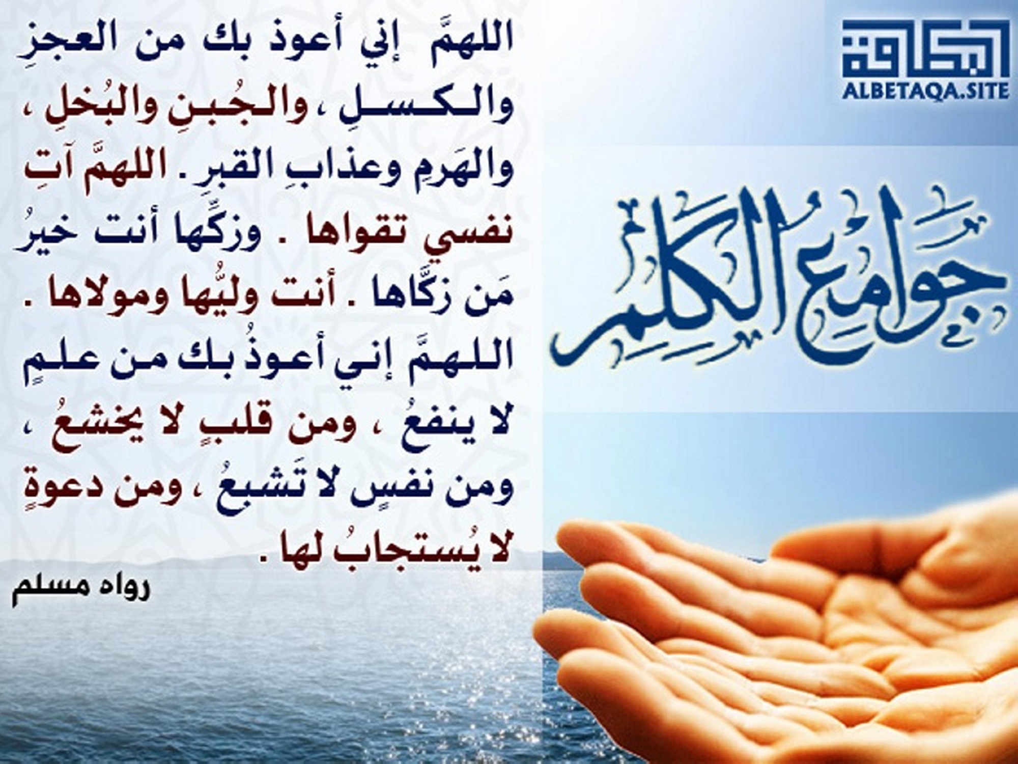 ﻿جوامع الكلم - اللهم إني أعوذ بك من العجز والكسل
