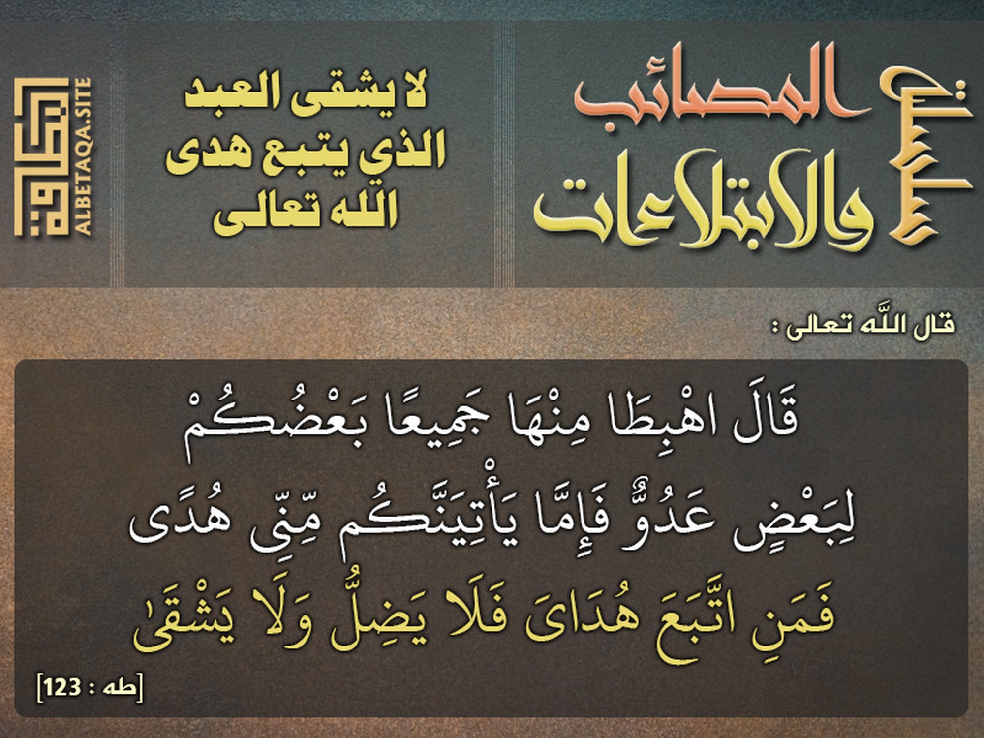 لا يشقى العبد الذي يتبع هدى الله تعالى