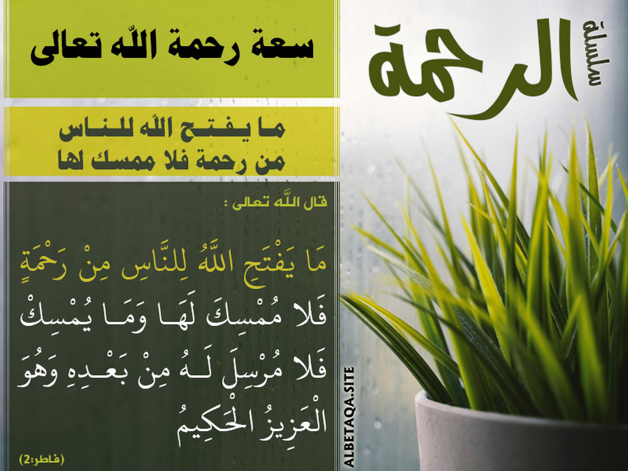 سعة رحمة الله تعالى - ما يفتح الله للناس من رحمة فلا ممسك لها