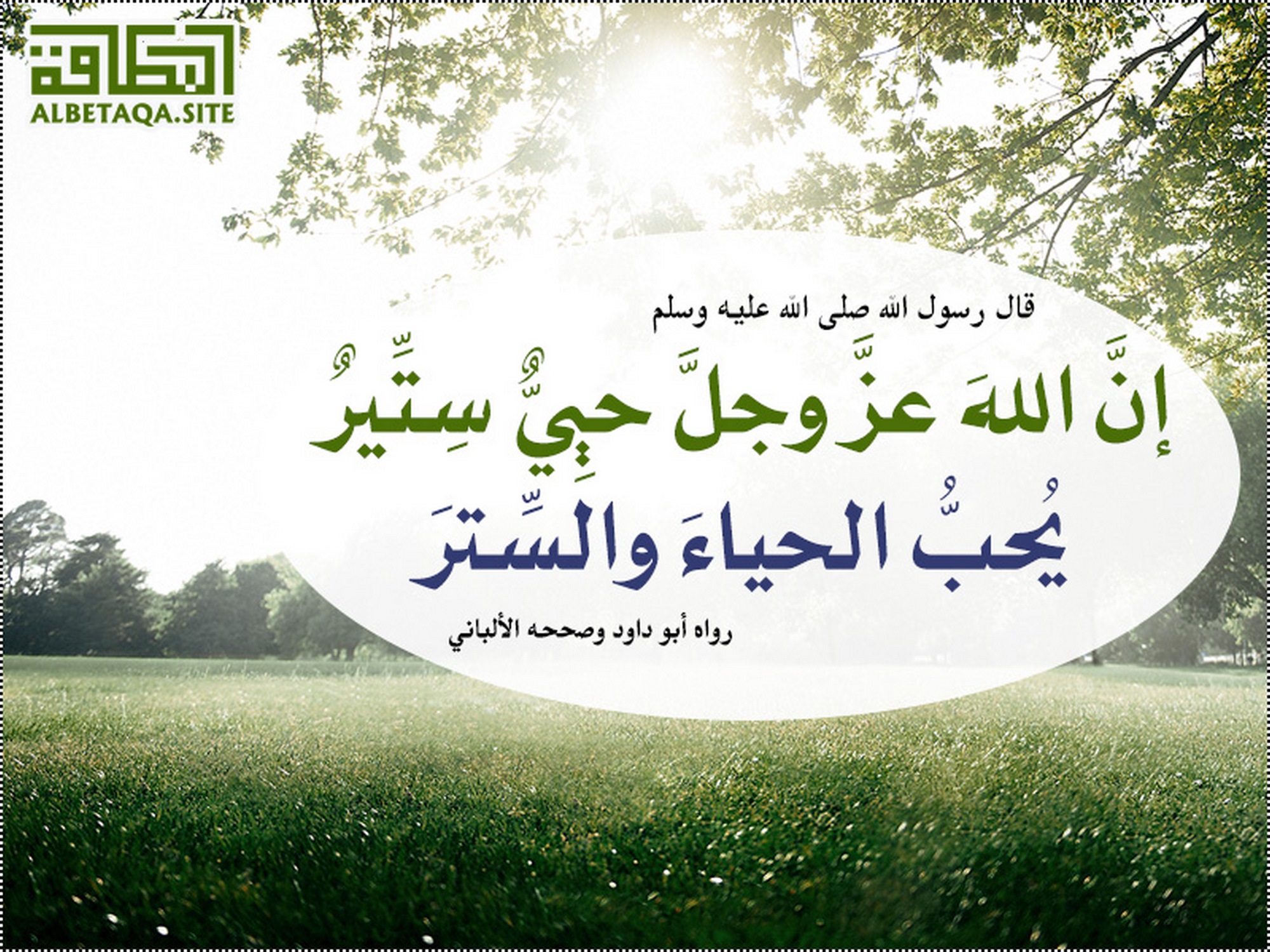 ﻿إن الله عز وجل حيي ستير