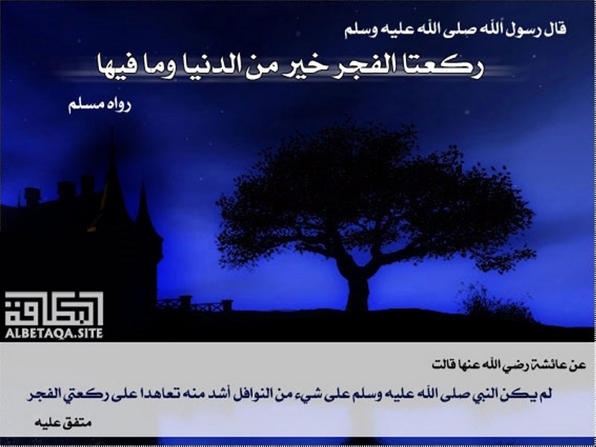 ﻿ركعتا الفجر خير من الدنيا وما فيها