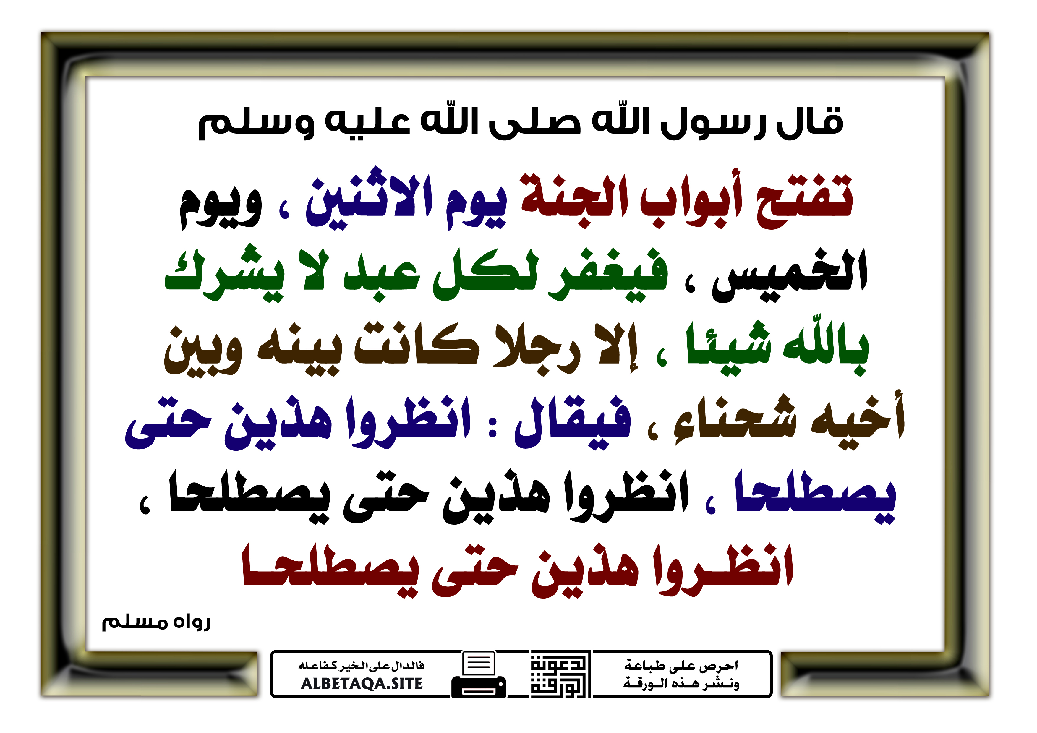 ﻿انظروا هذين حتى يصطلحا