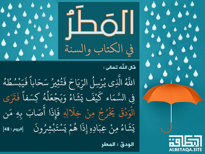 فترى الودق يخرج من خلاله