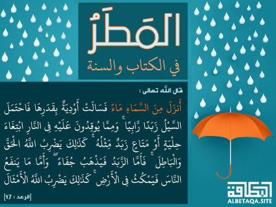 أنزل من السماء ماء فسالت أودية بقدرها
