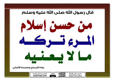 من حسن إسلام المرء